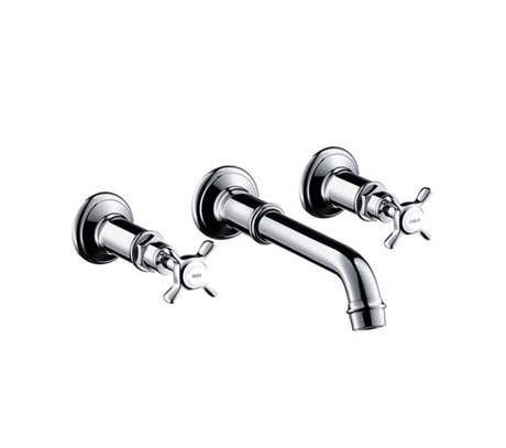 3-hole basin mixer for concealed installation wall-mounted