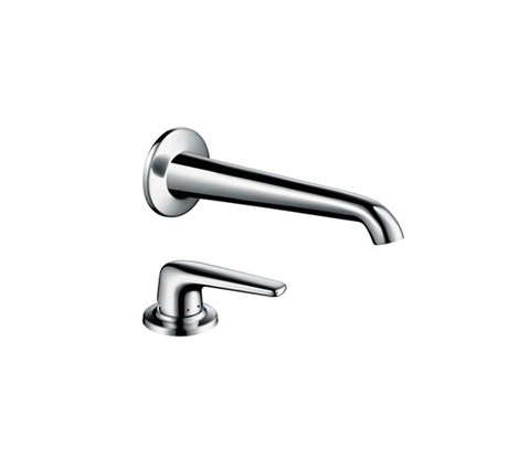 Single lever basin mixer for concealed installation with wall spout 20cm and handle