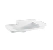 Built-in washbasin 86.6 x 53cm with 2 shelves