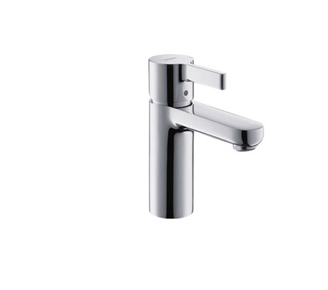 Single lever basin mixer with pop-up waste set