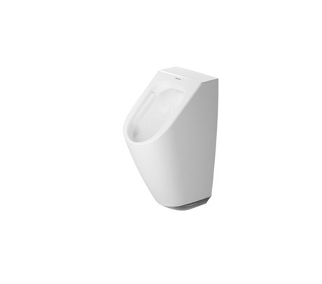 Electronic urinal for water supply, rimless, concealed inlet