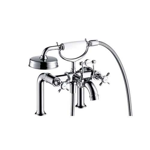 2-handle rim mounted bath mixer