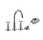 4-hole tile mounted bath mixer