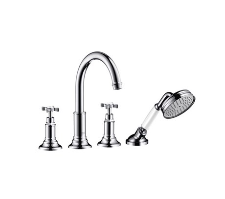 4-hole tile mounted bath mixer