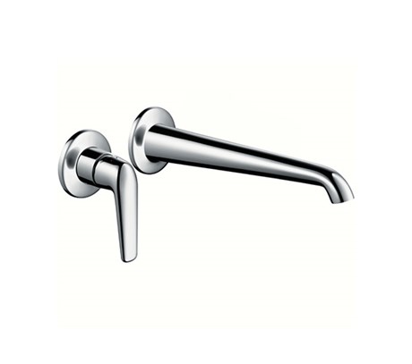 Single lever basin mixer for concealed installation with spout 24.5cm wall-mounted