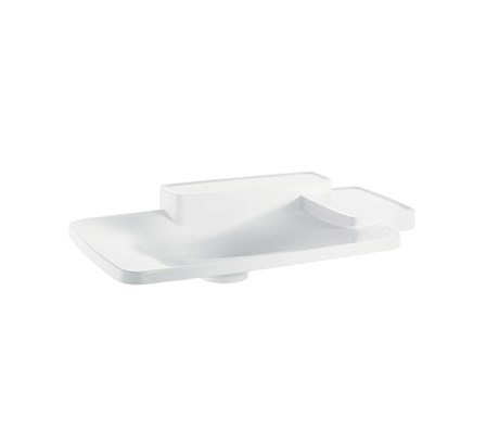 Built-in washbasin 86.6 x 53cm with 2 shelves