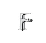Single lever bidet mixer with lever handle with pop-up waste set