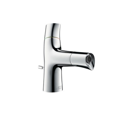 2-handle bidet mixer with pop-up waste set
