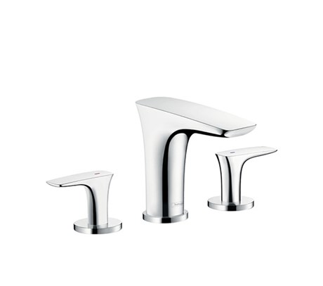 3-hole basin mixer 100 with push-open waste set