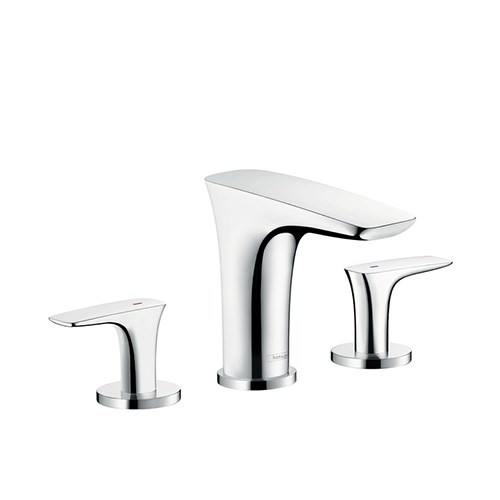 3-hole basin mixer 100 with push-open waste set