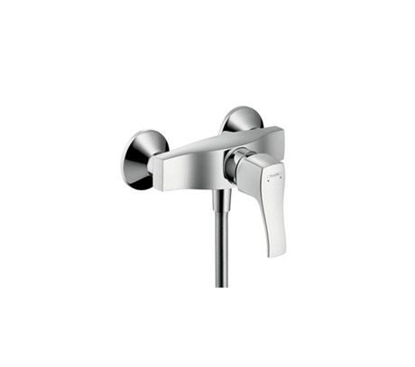 Single lever shower mixer for exposed installation