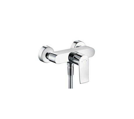 Single lever shower mixer for exposed installation