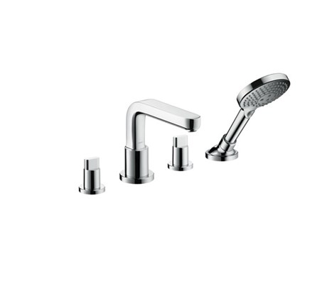 4-hole rim mounted bath mixer with spout 171 mm