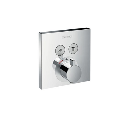 Thermostatic mixer for concealed installation for 2 functions