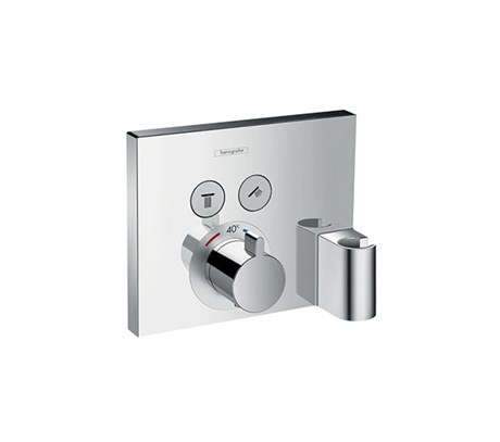 Thermostatic mixer for concealed installation for 2 functions with Fixfit and porter unit