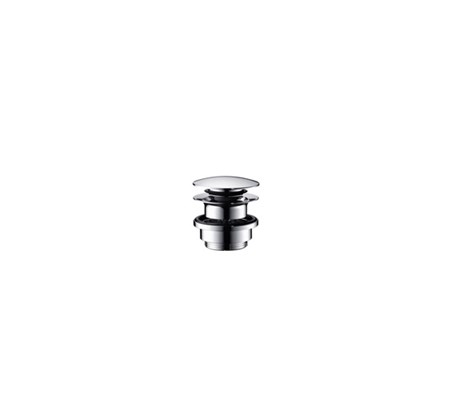 Push-open waste set for basin and bidet mixers