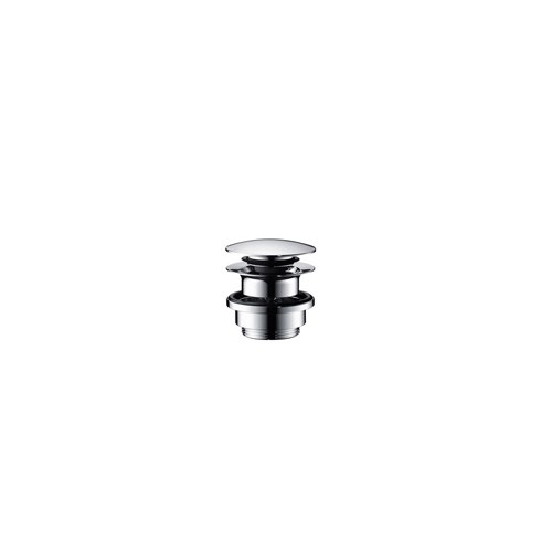 Push-open waste set for basin and bidet mixers
