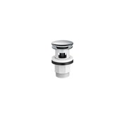 Push-open waste set for basin and bidet mixer