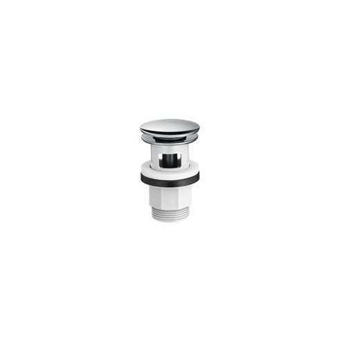 Push-open waste set for basin and bidet mixer