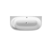 Free standing back to wall bathtub, with seamless panel and support frame with one backrest slope 190*90mm