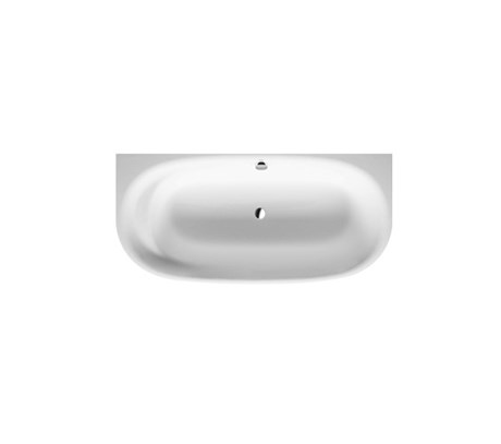 Free standing back to wall bathtub, with seamless panel and support frame with one backrest slope 190*90mm