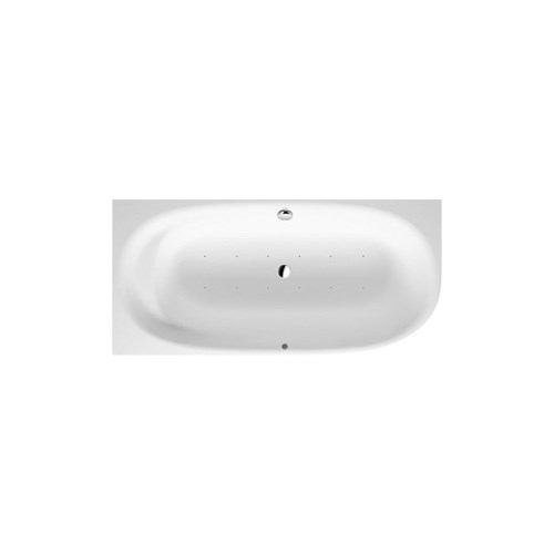 Whirltub Corner left , with seamless panel and support frame with one backrest slope 190*90cm