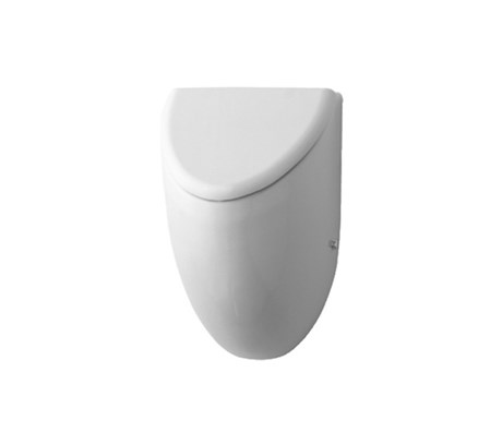 Urinal with concealed inlet