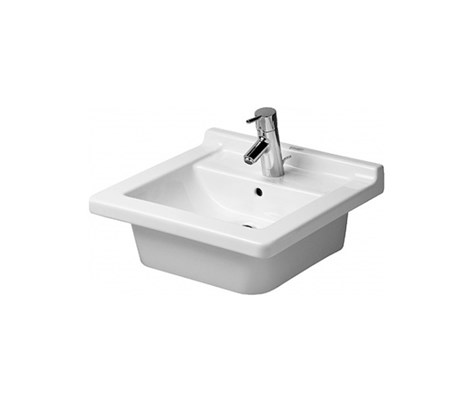 with overflow, with tap platform, outside fully glazed, 48*46.5cm