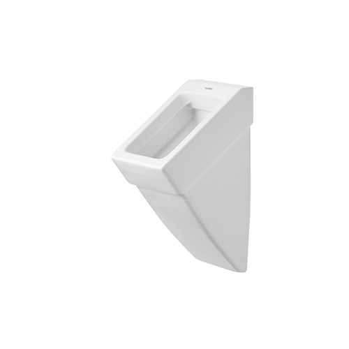 Urinal with concealed inlet