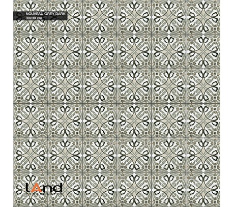 NOUVEAU DARK GREY NATURAL 30X30CM